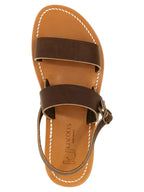 K.JACQUES SAINT TROPEZ Brown Cowhide Flat Sandals