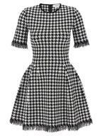 Alexander McQueen Bicolor Viscose Short Dress