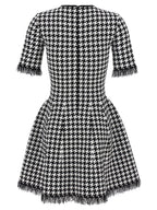 Alexander McQueen Bicolor Viscose Short Dress