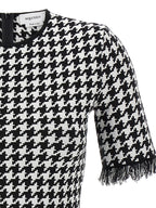 Alexander McQueen Bicolor Viscose Short Dress