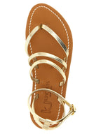 K.JACQUES SAINT TROPEZ Gold Cowhide Flat Sandals