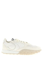 Marine Serre White Calfskin Athletic Sneakers