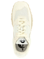 Marine Serre White Calfskin Athletic Sneakers