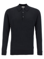 JOHN SMEDLEY Black Cotton Polo Shirt