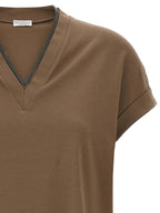 Brunello Cucinelli Brown Cotton T-Shirt