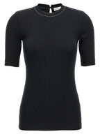 Brunello Cucinelli Black Cotton T-Shirt