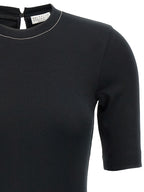 Brunello Cucinelli Black Cotton T-Shirt