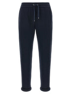 Brunello Cucinelli Blue Cotton Joggers (Workout Pants)