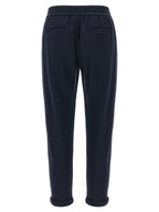 Brunello Cucinelli Blue Cotton Joggers (Workout Pants)