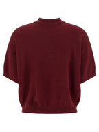 ROTATE BIRGER CHRISTENSEN Bordeaux Mohair Polo Shirt