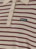 ROTATE BIRGER CHRISTENSEN Multicolor Mohair Polo Shirt