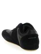 MM6 Maison Margiela Black Calfskin Athletic Sneakers