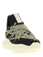 Rick Owens Black Calfskin Athletic Sneakers