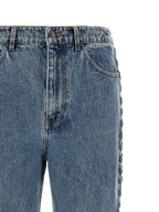 ROTATE BIRGER CHRISTENSEN Blue Cotton Straight-Leg Jeans