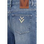 Valentino Garavani Blue Cotton Straight-Leg Jeans