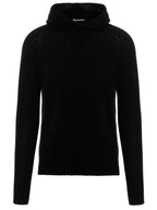 MA'RY'YA Black Virgin Wool Cardigan