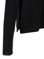 MA'RY'YA Black Virgin Wool Cardigan