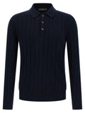 ZANONE Blue Virgin Wool Polo Shirt