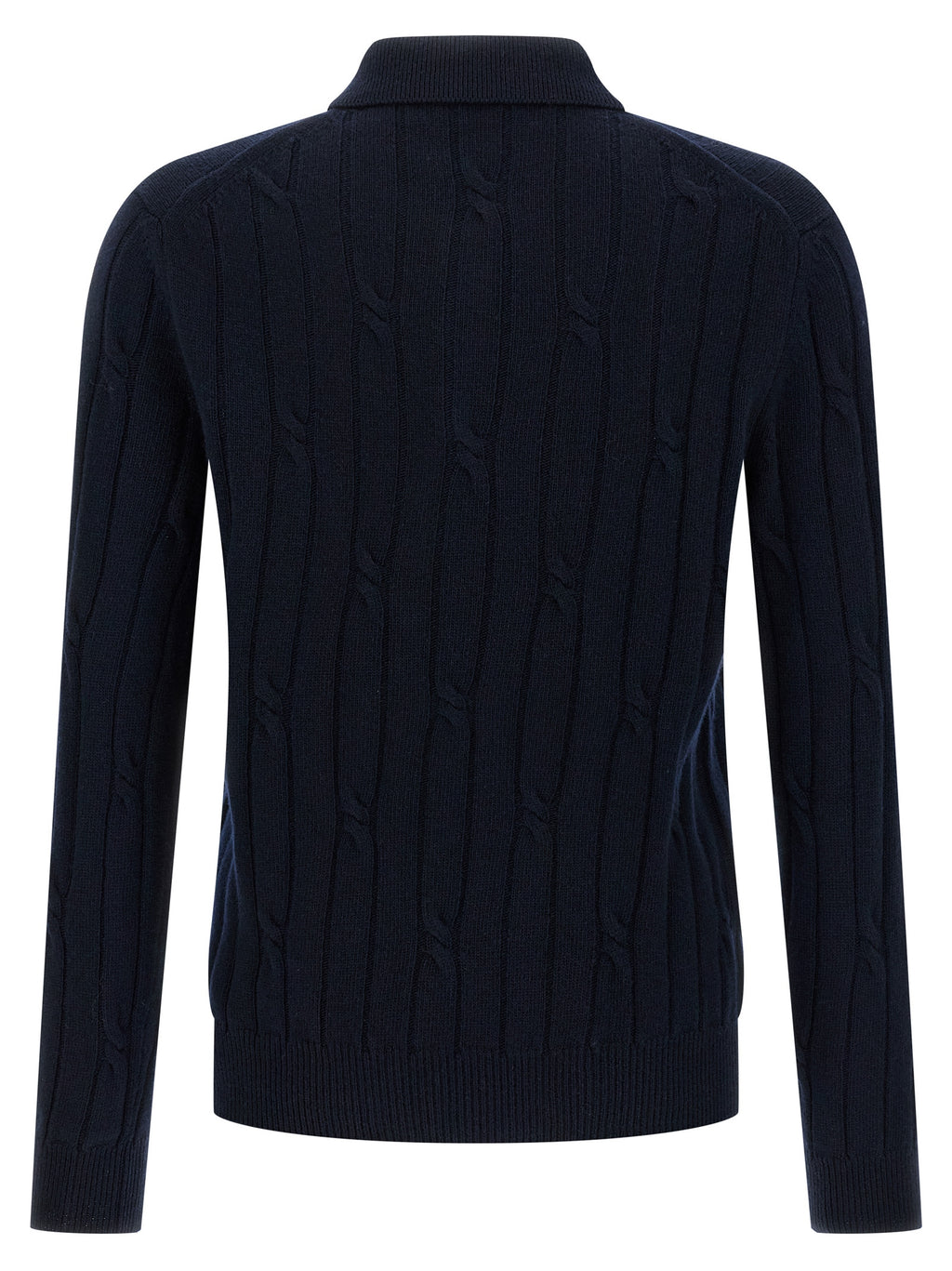 ZANONE Blue Virgin Wool Polo Shirt