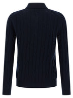 ZANONE Blue Virgin Wool Polo Shirt