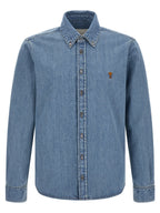 Ami Paris Blue Cotton Blouse