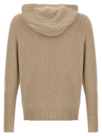 MA'RY'YA Beige Virgin Wool Cardigan