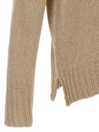 MA'RY'YA Beige Virgin Wool Cardigan