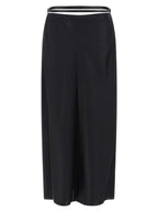 Tom Ford Black Silk Midi Skirt