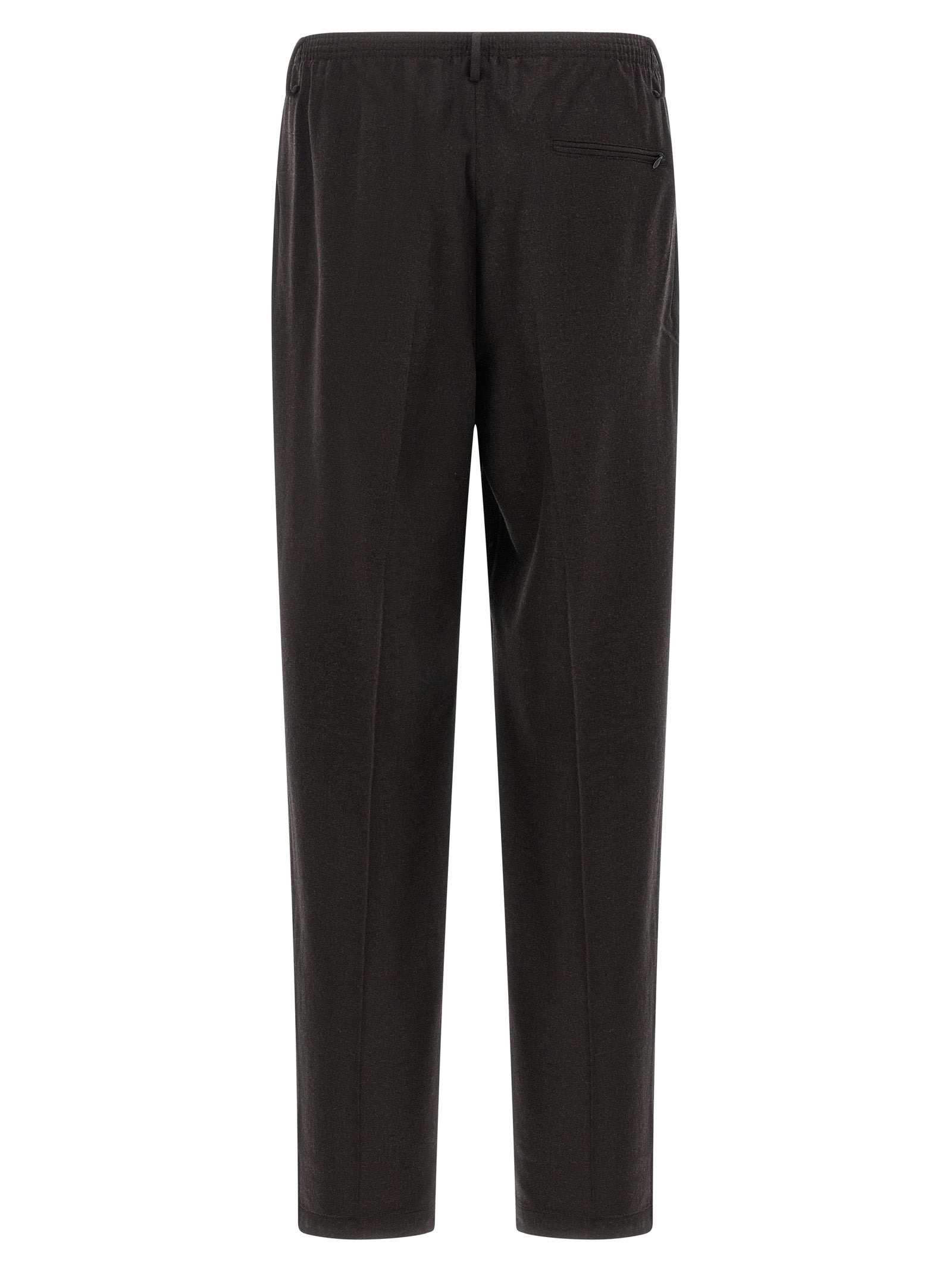 CELLAR DOOR Brown Wool Casual Pants