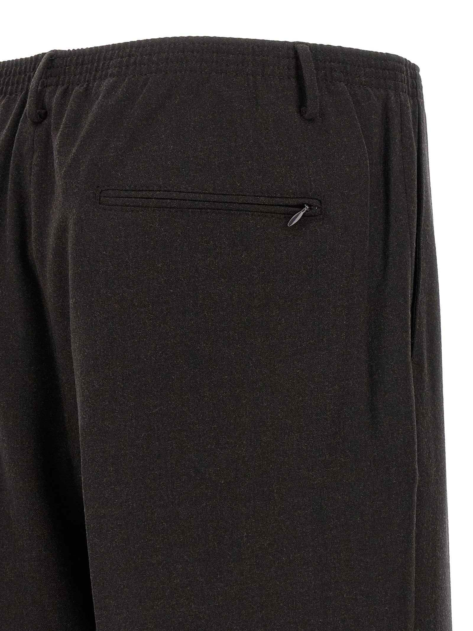 CELLAR DOOR Brown Wool Casual Pants