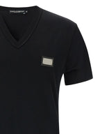 Dolce & Gabbana Black Cotton T-Shirt