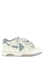 Gray Leather Low Top Sneakers