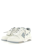 Gray Leather Low Top Sneakers
