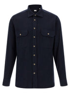 BORRIELLO Blue Cotton Blouse