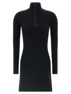Courrèges Black Merino Wool Short Dress