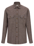 BORRIELLO Brown Cotton Blouse