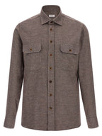BORRIELLO Brown Cotton Blouse