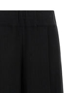 Issey Miyake Black Cotton Casual Pants