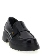 Tod's Black Calfskin Slip-On Loafers