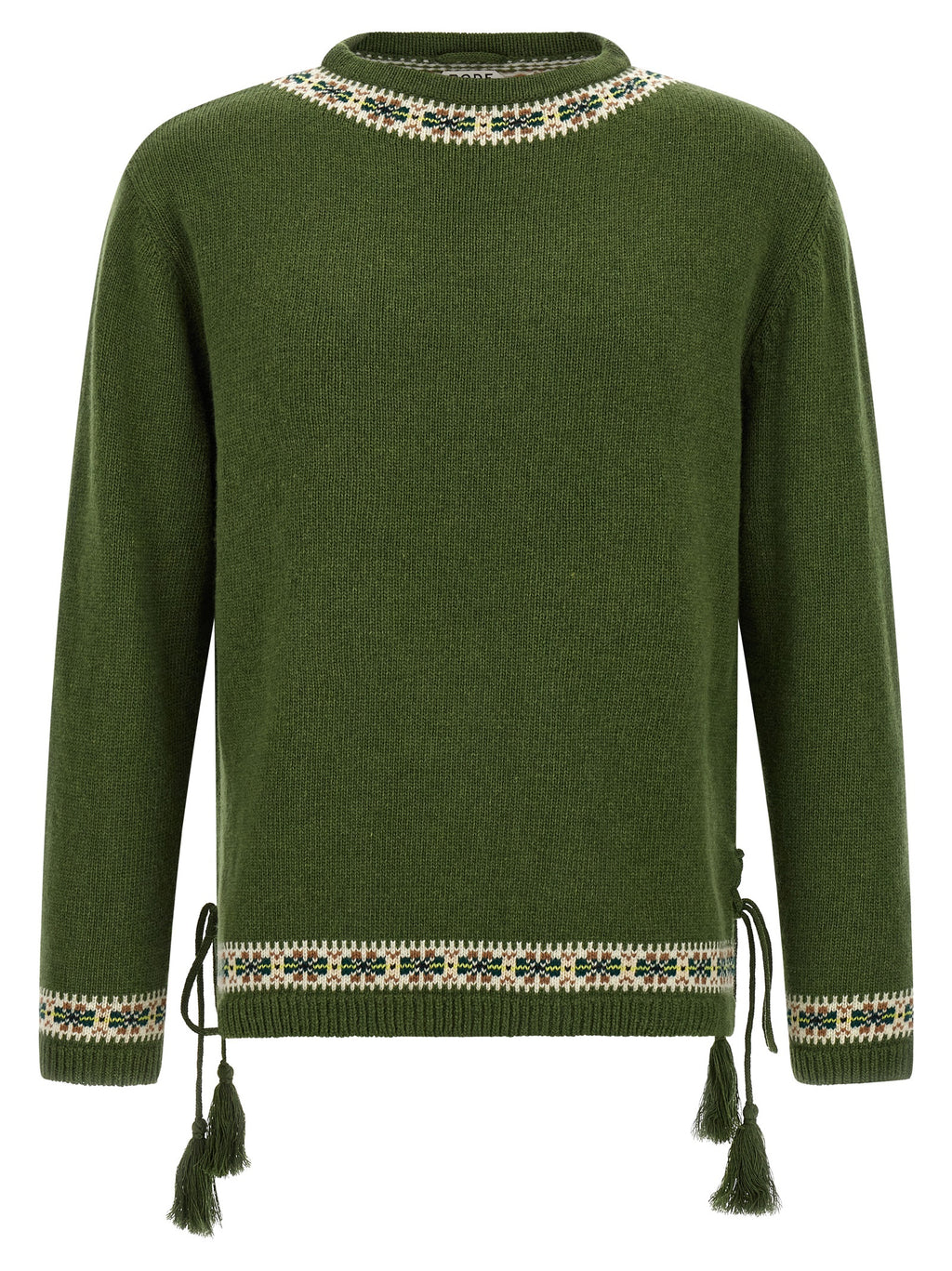 BODE Bicolor Virgin Wool Cardigan