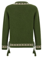 BODE Bicolor Virgin Wool Cardigan