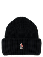 Moncler Grenoble Black Virgin Wool Beanie