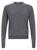 MA'RY'YA Gray Virgin Wool Cardigan