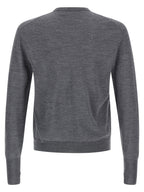 MA'RY'YA Gray Virgin Wool Cardigan