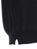 MA'RY'YA Black Virgin Wool Cardigan