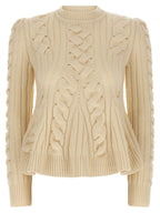 Alexander McQueen Beige Wool Cardigan