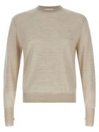 MA'RY'YA Beige Virgin Wool Cardigan