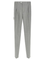Brunello Cucinelli Gray Virgin Wool Dress Pants
