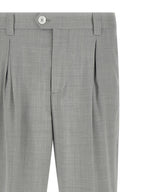 Brunello Cucinelli Gray Virgin Wool Dress Pants
