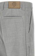 Brunello Cucinelli Gray Virgin Wool Dress Pants